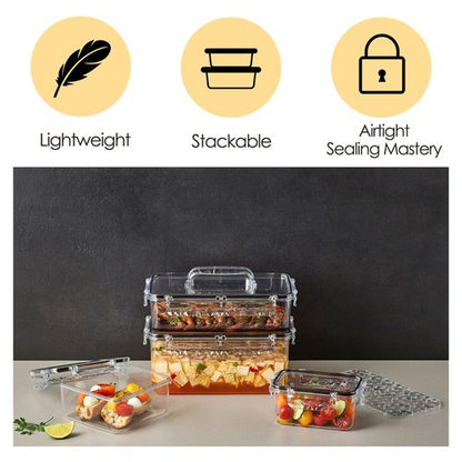 gotman Airtight Food Storage Container with Lid (111.6 oz,With Removable Drain Tray)-BPA-Free | Dishwasher, Microwave & Freezer Safe | Leak-Proof Lids | Kimchi Storage Container | Fresher Food