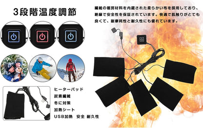 Portable USB Heater, Convenient Washed and Folded Electric Fabric Heater, Heating Pad for Indoor Outdoor Use