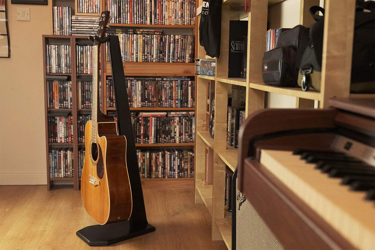 Ruach GS-5 Wooden Acoustic Guitar Stand Hanger for Acoustic and Electric Guitar - Black