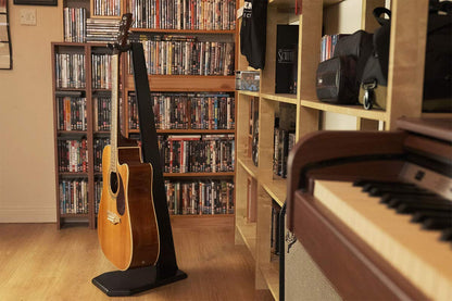 Ruach GS-5 Wooden Acoustic Guitar Stand Hanger for Acoustic and Electric Guitar - Black