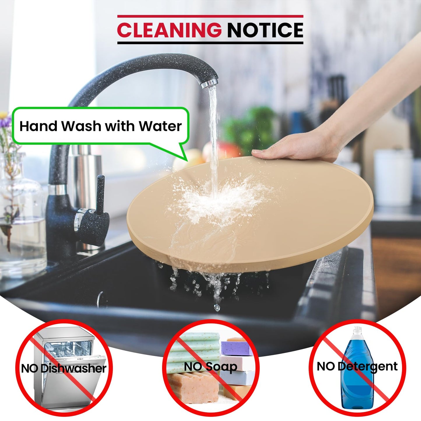 Unicook 12 Inch Round Pizza Stone, Heavy Duty Cordierite Bread Baking Stone for RV Oven, Grill and Toaster Oven, Ideal for Baking Crisp Crust Pizza, Bread, Cookies and More