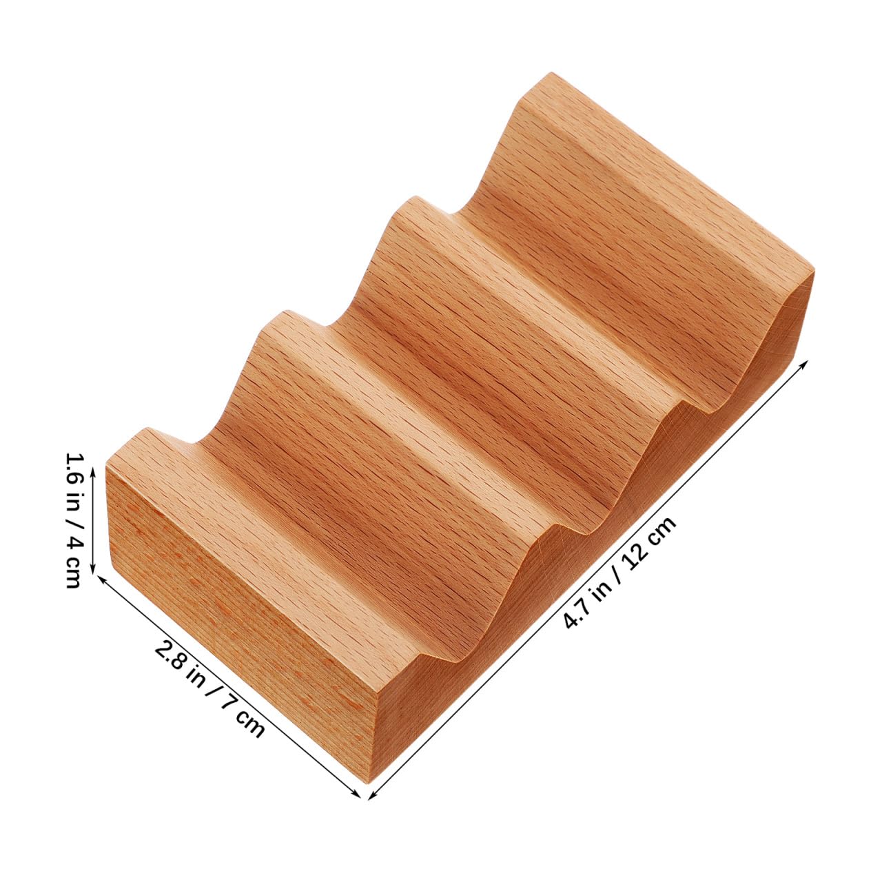 Kichvoe Wooden Sushi Stand Sushi Rack with 3 Slots V Shaped Holder for Serving Rolls on Kitchen Counter and Dining Table 5.11X2.87X1.69 Inches