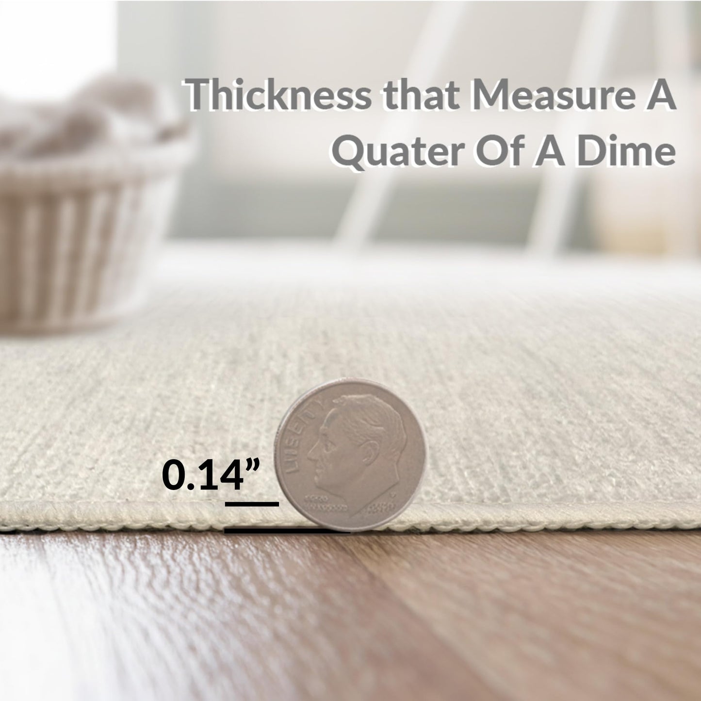 Design&I Low Pile Flatwoven Area Rug 8x10, Premium Zen Relaxation Mat with Eastern Inspired Motifs, Machine Washable, Stain Resistant Indoor Rug for Living Room, Bedroom, Non Slip(Blue, 8x10)