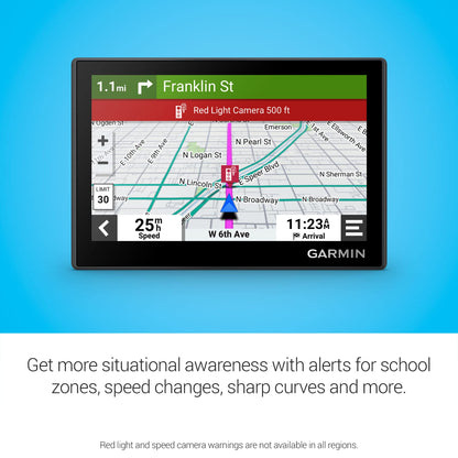 Garmin Drive™ 53 GPS Navigator, High-Resolution Touchscreen, Simple On-Screen Menus and Easy-to-See Maps, Driver Alerts