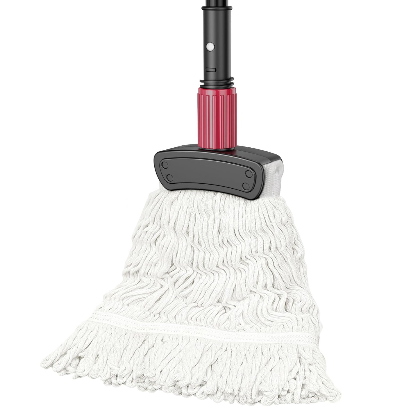 IOPRETTY Commercial Mops for Floor Cleaning - Looped-End Heavy Duty Wet Mop with Long Handle for Hardwood Wood Tile Vinyl - Reusable Cotton Head for Home Garage Kichen Bathroom