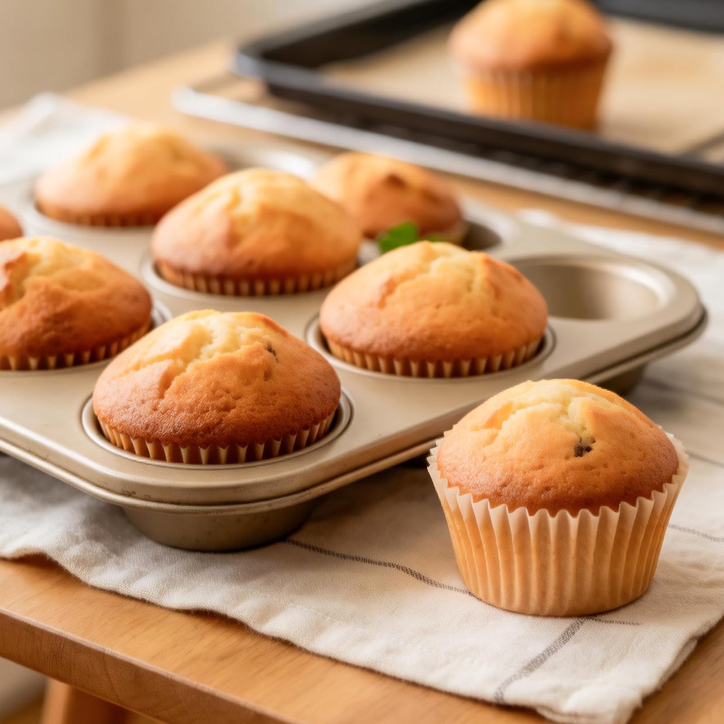 VISRIE 500Pcs Standard Cupcake Liners, Natural Parchment Paper Cupcake Liners for Baking, Grease-Proof Muffin Cups, Food-grade Baking Cups for Cupcakes, Muffins, Nuts
