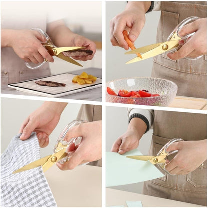 ARCHIKING 8.0 inch Kitchen Shears Scissors - Stainless Steel Utility Scissors for Meat and Poultry, Dishwasher Safe