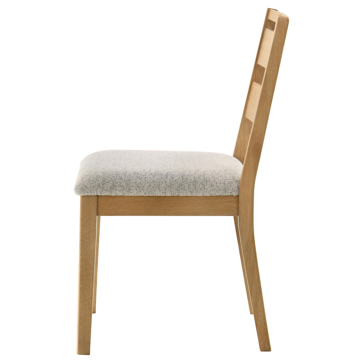 Coaster Home Furnishings - Duncan - Wood - Dining Side Chairs with Ladder Back Design, Cushioned Seat, Tapered Legs and Rounded Edges - Dining Room - Set of 2 - Washed Oak - 193652