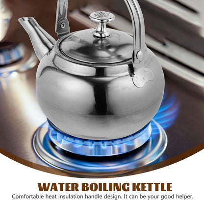 BESTonZON Whistling Tea Kettle - 14cm Stainless Steel Water Boiler with Infuser for Induction and Gas Stove
