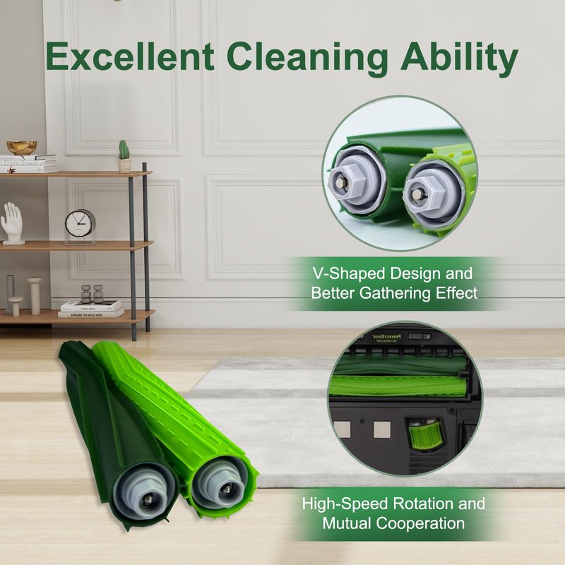 Chrostion 4 Set s9 Main Rubber Brush Replacement Accessories for iRobot Roomba s9 (9150) s9+ s9 Plus (9550) s Series Vacuum Cleaner