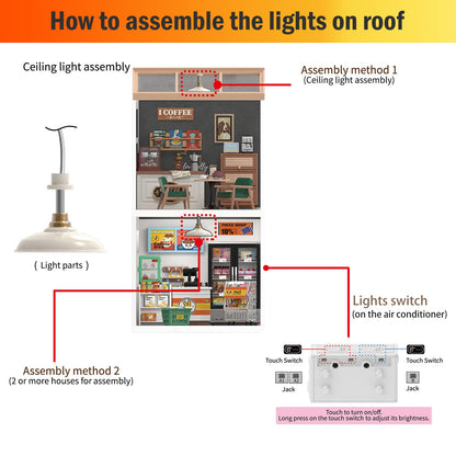 Rolife Super Creator House Building Playset Bundle- Hot Pot & Roof & Door