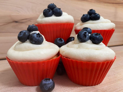 Fox Run Red Silicone Muffin and Cupcake Liners - Set of 12 Standard Size Wrappers