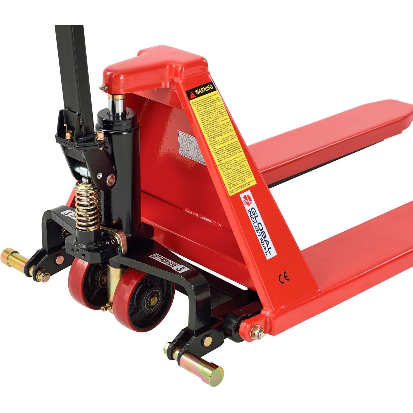 Global Industrial Manual High-Lift Skid Jack Truck, 3300 Lb. Capacity, 21" x 45" Forks