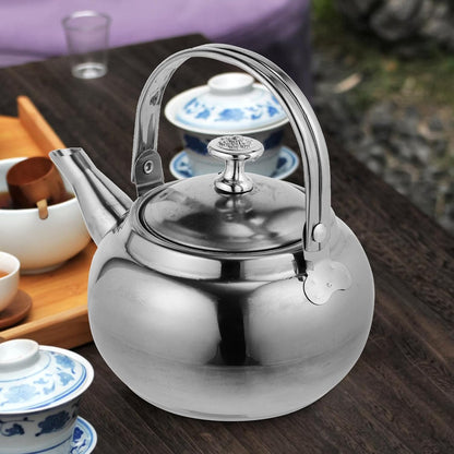 BESTonZON Whistling Tea Kettle - 14cm Stainless Steel Water Boiler with Infuser for Induction and Gas Stove