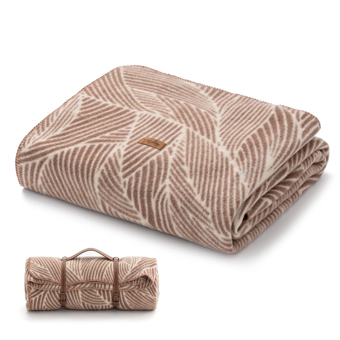 Molithe 100% Wool Blanket, 48" x 62", Warm, Thick, Washable, Military Wool Blanket, Great for Camping, Outdoors, Sporting Events, Survival Kits