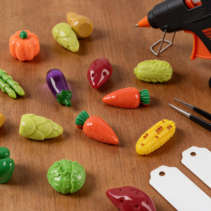 Hanycon 70PCS Mini Resin Vegetable Figurines Miniature Vegetable Figurines Tiny Mini Food for Home House Grocery Photography Party Decoration