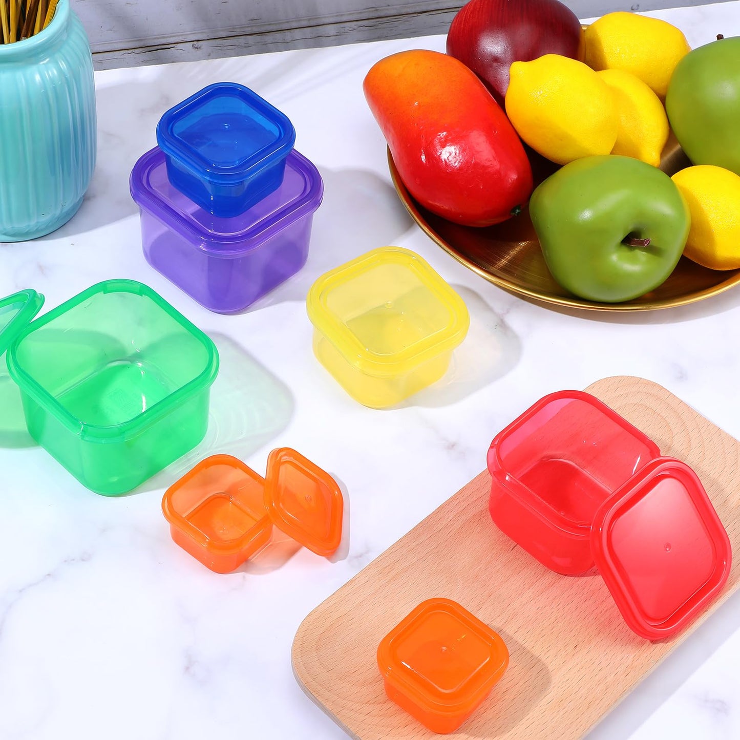 28 Pcs Portion Control Container Kit,21 Day Fix Containers And Food Plan,Multicolor Coded Containers,Meal Prep System Storage Containers,BPA Free Weight Loss Food Containers For Double Diet Plan