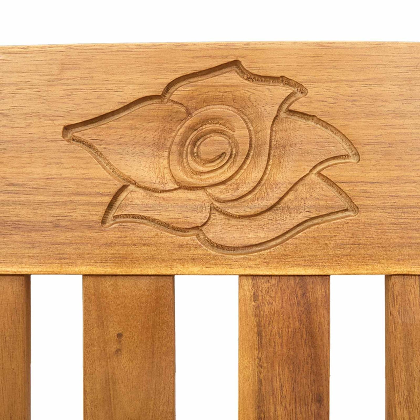 GFDWPUY Outdoor Rose Bench Hand Carved Solid Acacia Wood 44.88 x 18.11 x 32.48 in Natural Finish for Balcony Garden Patio
