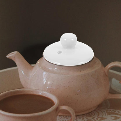 Luxshiny Ceramic Teapot Lid Replacement, White Porcelain Mug Cover for Small Tea Pots, Kungfu Tea Cup Accessories