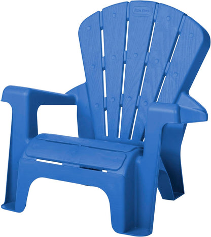 4 Pack Set Little Tikes Kids Garden Chair in Blue, Outdoor Toddler Activity Adirondack Chairs for Picnic, Garden