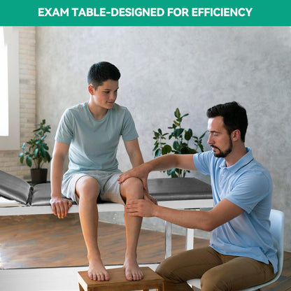 FAFAGLGL Adjustable Patient Treatment Table，Doctor Bed with Folding Legs is Stable and Durable，Folding Medical Exam Table Holds 500 lbs，for Clinical Examination 、Massage Table、Spa Beds、Beauty