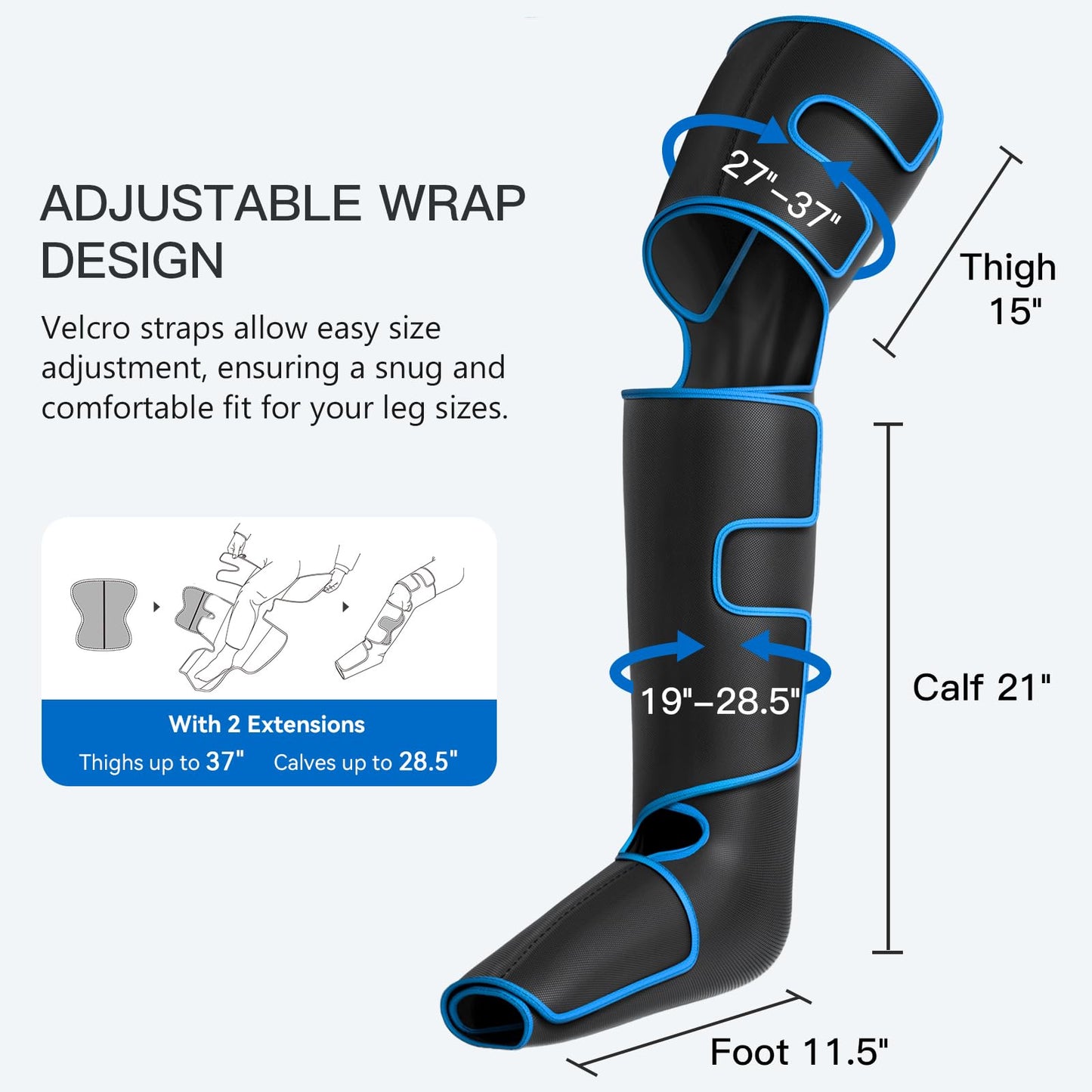 CINCOM Leg Massager with Heat and Compression, Air Compression Leg Massager for Circulation and Pain Relief Muscles Relaxation Gifts FSA - HSA