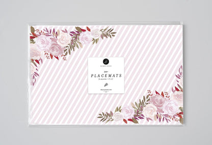 DB Party Studio 25 Pack Paper Place Mats, 17" x 11" Disposable for Bridal Shower, Graduation, Birthday & Easy Cleanup