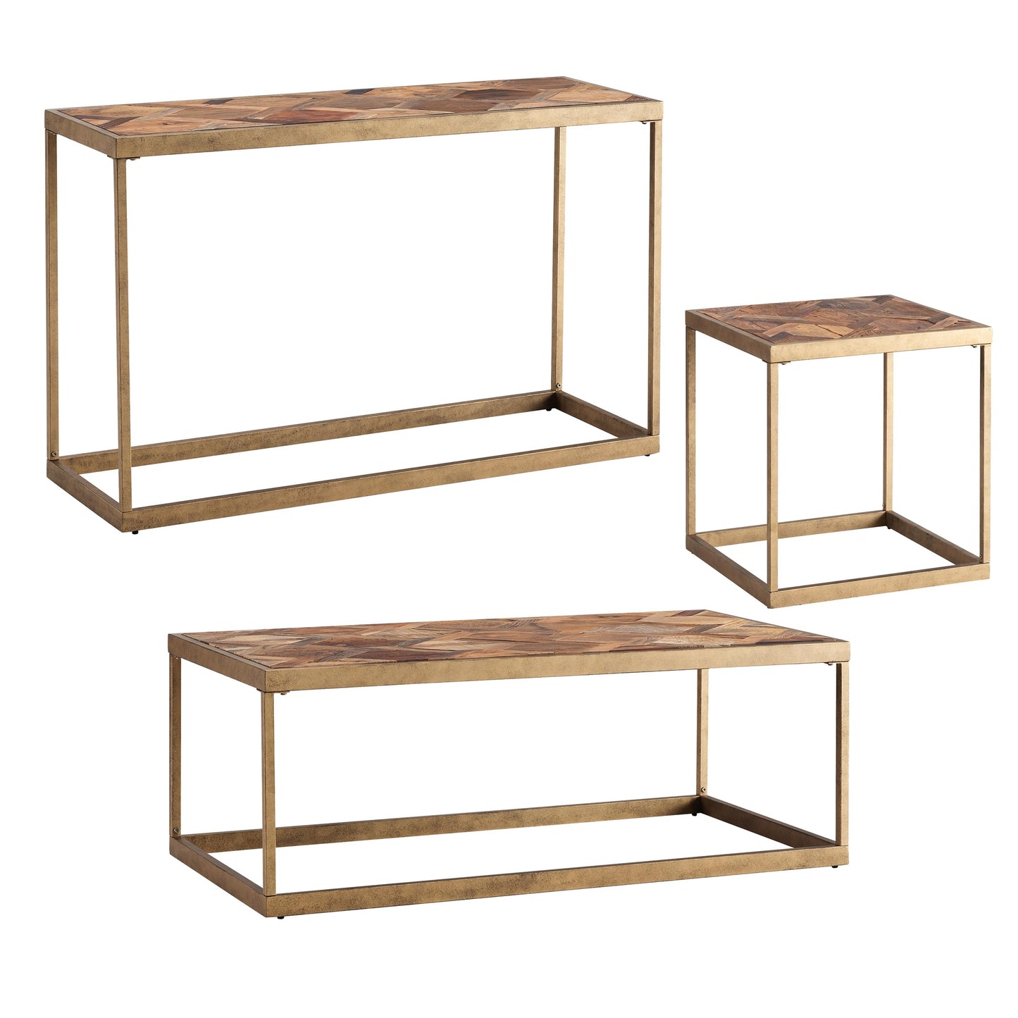 SEI Furniture Dorville Patterned Cocktail Table, Natural