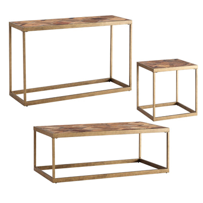 SEI Furniture Dorville Patterned Cocktail Table, Natural