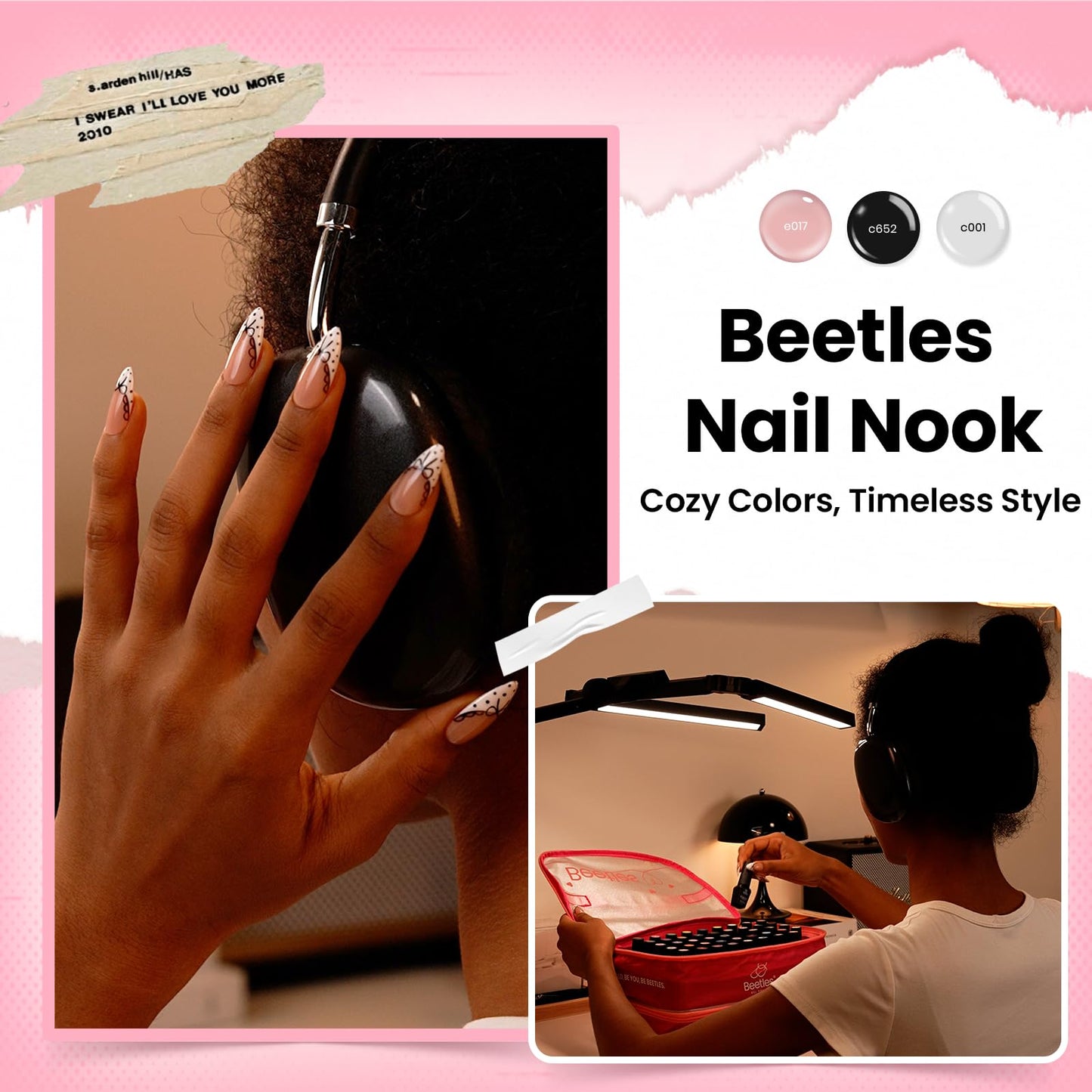 Beetles Gel Nail Polish Kit with U V Light -54 Pcs Gel Nail Kit Four Seasons Glow 32 Colors Set with Base Matte & Glossy Top Coat Soak Off Home DIY Manicure Nails Beginners Gifts for Women Teen Girls