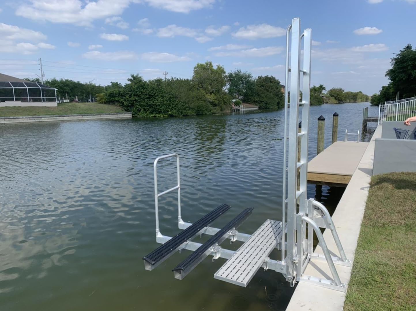 Golden Boat Lifts Kayak Launch, 3-7 Step Aluminum Dock System (7-Step Heavy Duty)