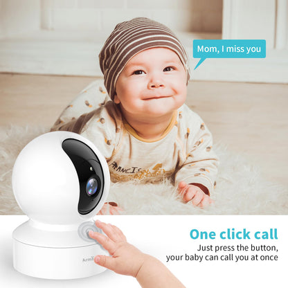 Pet Camera, 2K HD Dog Camera with Phone APP, 360° Pan/Tilt View Puppy Cam, One Click Call for Baby Monitor, MagivPix Night Vision,Motion Tracking Alarm with Cloud/Local SD,Home Indoor Security Cam