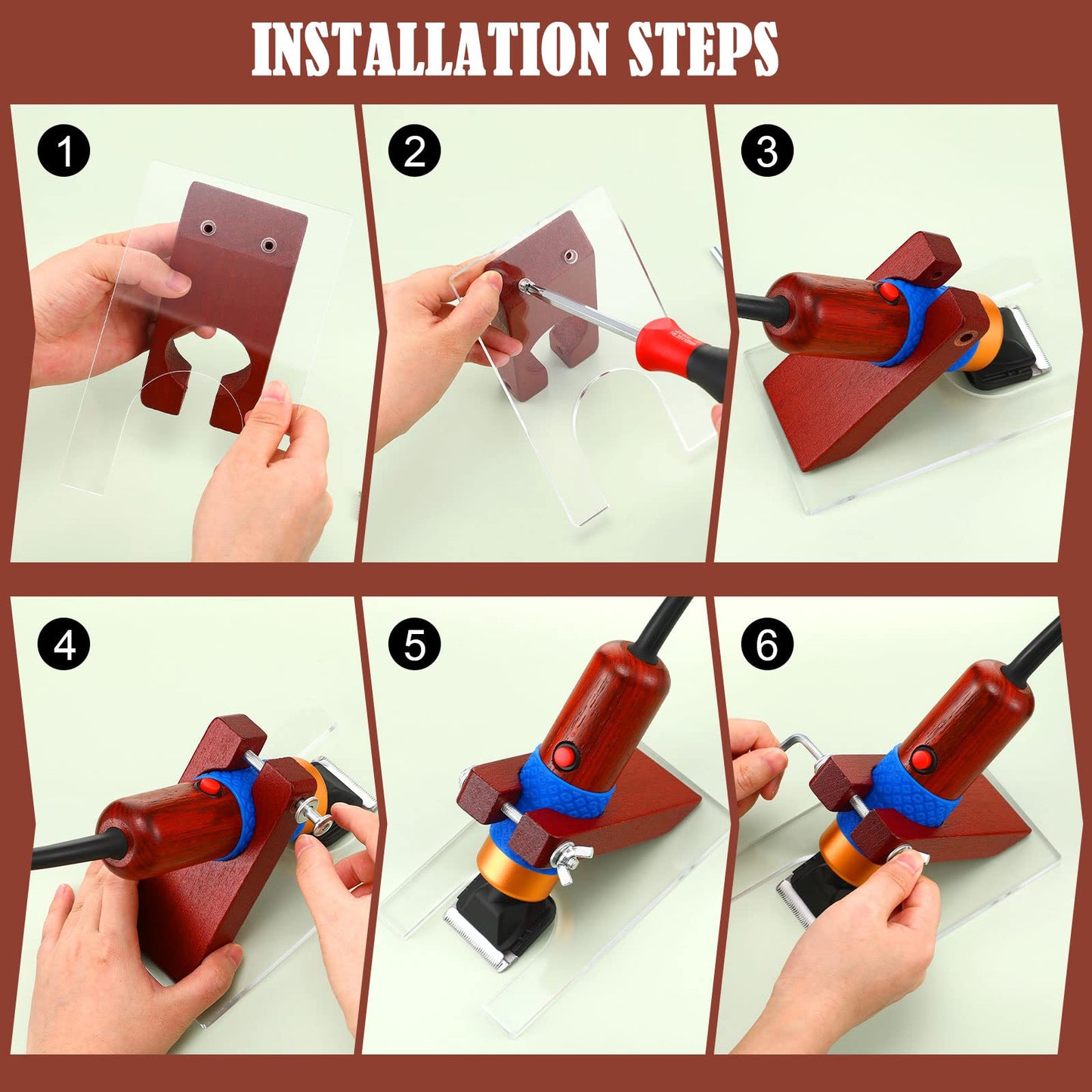 Chumia Shearing Guide for Carpet Trimmer Rug Trimmer Guide Solid Wood Acrylic Rug Tufting Supplies to Keep Your Carpet Surface Uniform
