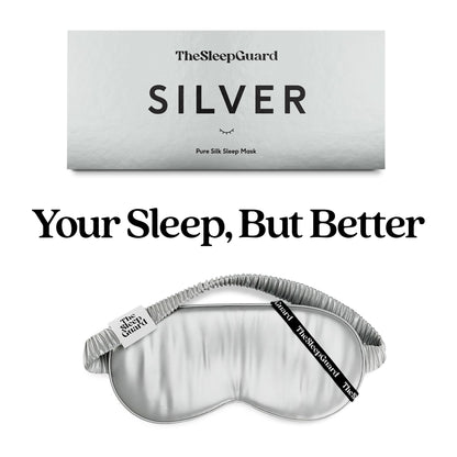 TheSleepGuard Pure Silk Sleep Mask [100% 6A Mulberry Silk, 22 Momme] Light Blocking Travel Essentials. Eye Masks for Sleeping. Black Oeko-Tex Blindfold. Eye Covers for Men & Women