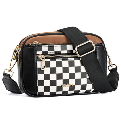 Telena Small Crossbody Bags For Women Vegan Leather Crossbody Purse With Adjustable Wide Strap For Daily Life