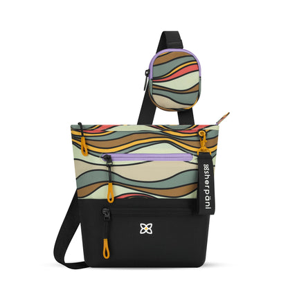 Sherpani Sadie, Nylon Crossbody Bag, Lightweight Shoulder Bag, Travel Cross Body, Crossbody Purse for Women, RFID Protection, Removable Coin Purse, Travel Gift (Chromatic Classic)