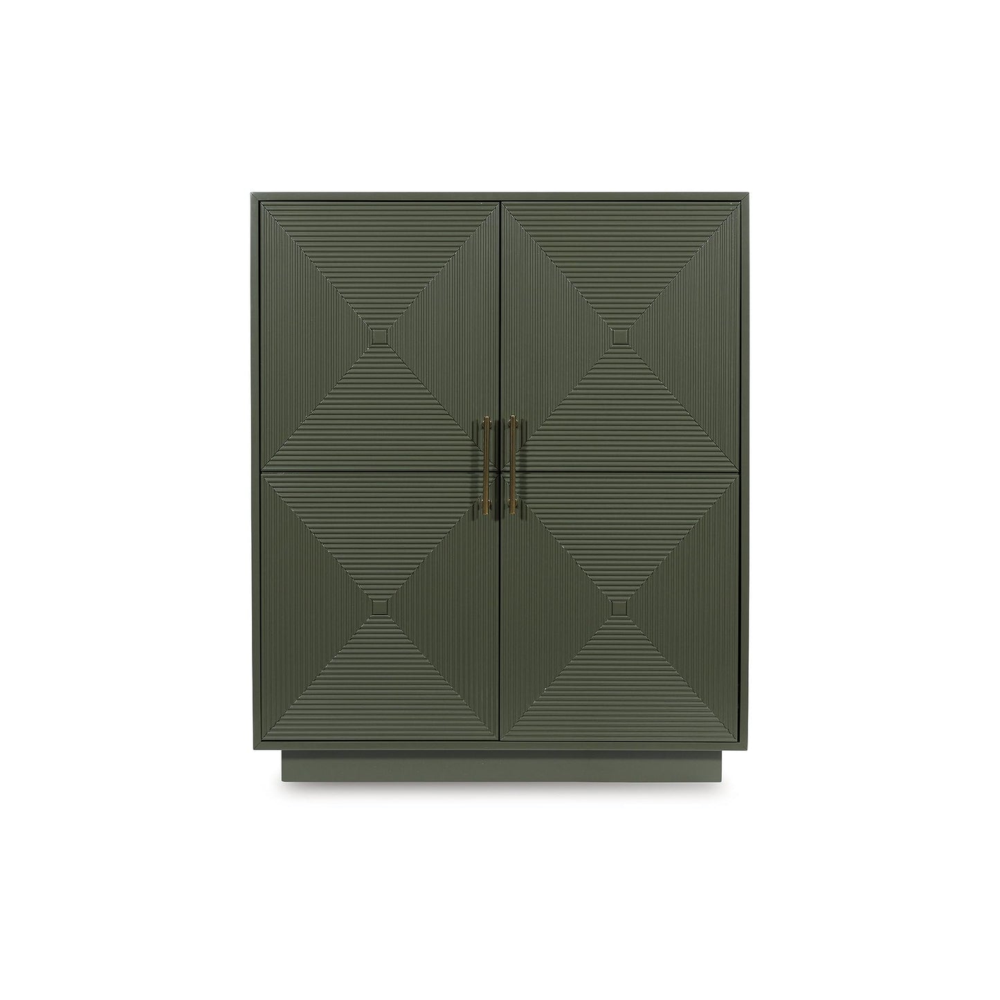 Signature Design by Ashley Geirwood Contemporary Accent Cabinet with Shelf and Geometric Pattern, Green
