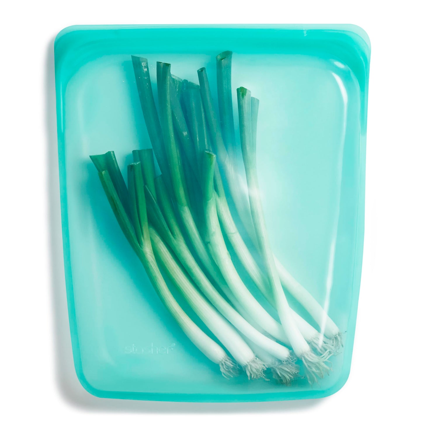 Stasher Silicone Reusable Storage Bag, Half Gallon Bag, Reusable Freezer Bags, Microwave, Dishwasher, Oven Safe, Sous Vide, Premium Lunch Container, Eco Friendly, Food Storage Bags, 64 oz, Aqua