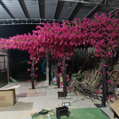 Large Pink Artificial Bougainvillea Tree Artificial Tree for Landscape and Venue Decoration - Indoor Outdoor Use (1.5x1.2m)