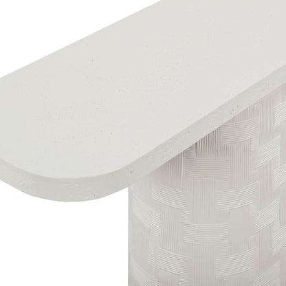 Tov Furniture Suraya Ivory Concrete Console Table