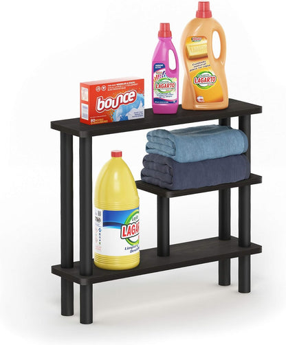 Espresso/Black Slim Space-Saving Storage Rack by Furinno