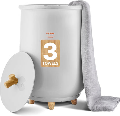 VEVOR Towel Warmers for Bathroom, Towel Warmer Bucket Auto Shut Off for Spa Fits up to 3 Oversized Towels, Blankets, Clothes, Bathrobes, PJ's and More