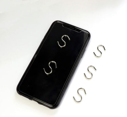 Millennial Essentials Mini S Hooks, 200pcs S Shaped Wire Hook Hangers for DIY Crafts, Jewelry, Key Chain