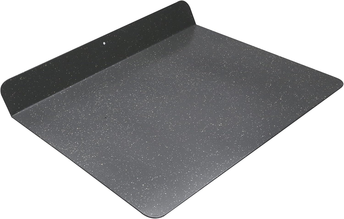 casaWare Toaster Oven Baking Sheet, 12 x 11-Inch with 1.5-Inch Handle (Silver Granite)
