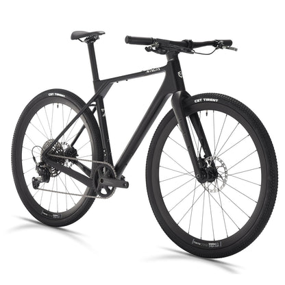 SAVADECK Carbon Gravel Bike - T800 Carbon Frame & Fork | Shimano U6000 11-Speed Groupset | Hydraulic Disc Brakes | 700CX40mm All-Terrain Tires | Men & Women Road/Off-Road Bicycle (Black, 53cm)