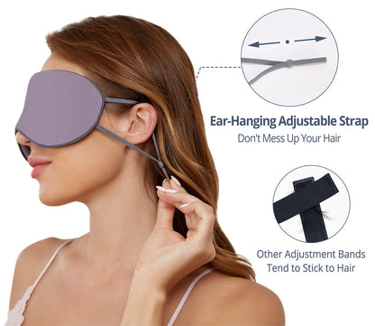 Sleeping Mask 2 Pack, Warm, Cool Double-Sided Use of Sleep Mask, Super Soft Blindfold with Adjustable Strap, Block Out Light, Comfort Sleep Eye Mask for Travel Meditation Nap