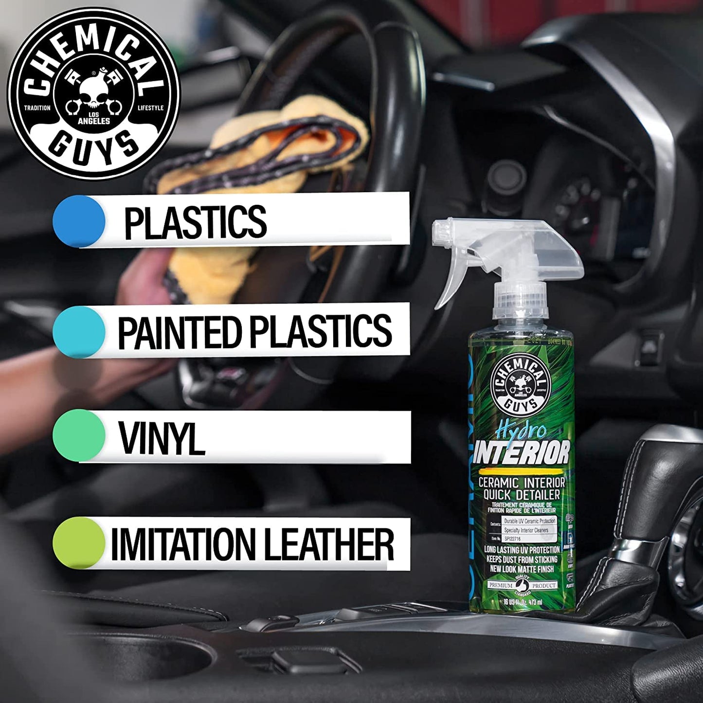 Chemical Guys HOL363 16-Piece Arsenal Builder Ceramic Car Wash & Protection Kit with Big Mouth Max Release Foam Cannon, Bucket and (6) 16 oz Car Care Cleaning Chemicals (Works w/Pressure Washers)