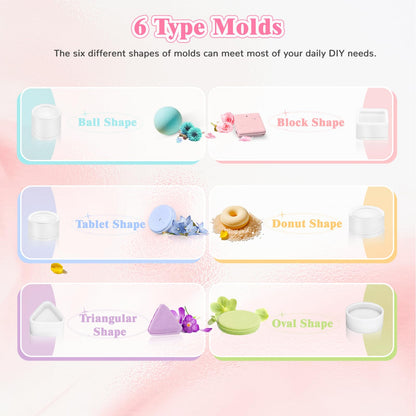Bonoutil Bath Bomb Press Machine with 6 Molds, Heavy Duty Adjustable Height Bath Bomb Machine DIY Soap Press