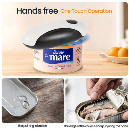 Rechargeable Electric Can Opener, Hands Free for seniors，Food Safe Automatic Can Opener with Smooth Edge,Easy to Use,Works with All Standard Cans
