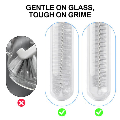 8 Pack Straw Brush Cleaner with Different Diameters (3mm-30mm) - 12" Long Nylon Brush for Water Bottles, Baby Bottles, Sippy Cups & Tumblers | Reusable Tube Cleaner for Straws and Narrow Pipes